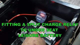 Fitting a Split Charge Relay to Under Seat Leisure Battery  Diesel Heater VW T5 [upl. by Rianna]