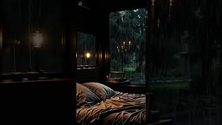 💤 Cozy Rain Sound in the Bedroom🏠cabinrain trendingshorts rainsounds relaxingrainnoise [upl. by Ettolrahc]