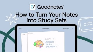 How to Turn Your Notes into Flashcards with Study Sets in Goodnotes [upl. by Jannery300]