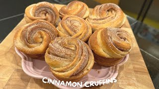 Cinnamon Sugar Cruffins  Best Homemade Recipe [upl. by Chauncey]