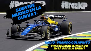 Radio Franco Colapiunto Tras Quedar Eliminado en la Q2 de La Clasificación Sprint F1 radio [upl. by Keryt]