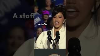 Cardi B’s teleprompter mishap at Kamala Harris rally had everyone buzzing 🤯🔥 Did you catch it [upl. by Heather]