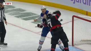 Zack MacEwen Drops The Gloves With Joshua Brown [upl. by Doner981]