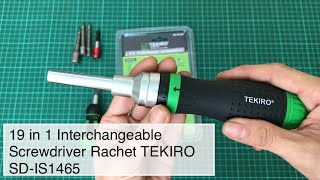 Obeng Rachet Tekiro SDIS1465 19 in 1 Interchangeable Screwdriver Rachet [upl. by Barb75]