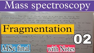 Fragmentation  mass spectrometry  MSc final [upl. by Robinette]