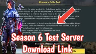 How To Download Season 6 Test Server in codm 2024  codm Season 6 Beta Download Link in codm 2024 [upl. by Ranchod766]