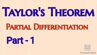 TAYLORS THEOREM PART 1 [upl. by Cathrin312]