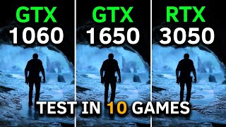 GTX 1060 vs GTX 1650 vs RTX 3050  Test In 10 Games at 1080p [upl. by Ahsac]