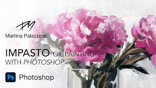 Impasto Oil Painting with Photoshop  Timelapse [upl. by Nerrak]