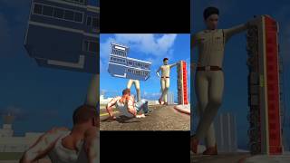 Franklin Fight Giant Police in Indian Bike Driving 3D [upl. by Finnigan61]