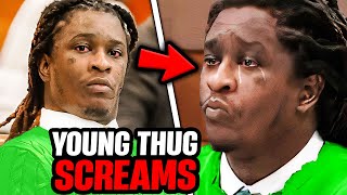 Young Thug CRIES After Release Date Leaked In Court [upl. by Yrohcaz414]