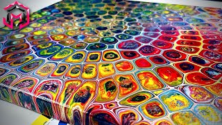 Chameleon Cell Acrylic Pouring and Fluid Art  Step By Step How To [upl. by Haleemak]