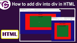 HTML Tutorial  how to place div inside another div HTML CSS [upl. by Crawley]