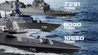 Super Frigates F126 vs Type26 vs FFG62  Why the F126 is so Big [upl. by Narmi]