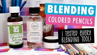 12 WAYS to Blend Colored Pencils Solvents Blending Pencils Gamsol  more [upl. by Asilahs]