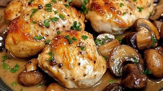 RECETTE FRANÇAISE DE FRICASSÉE DE POULET À LA SAUCE CRÉMEUSE RECETTE SAVOUREUSE DE GRANDMÈRE 😋😋 [upl. by Kan]