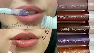 ASMR Lip Gloss Try On  Close Up [upl. by Laamaj]