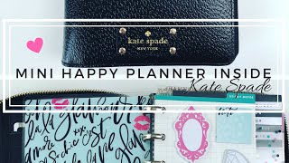 Mini Happy Planner Inside KATE SPADE Planner  How to Deringing the planner  At Home With Quita [upl. by Surtimed]