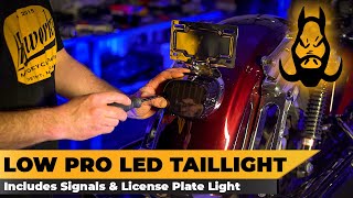 HOGWORKZ® Low Pro LED Taillight w Signals amp Plate Light for HarleyDavidson® Motorcycles [upl. by Naarah]