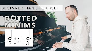 Free Beginner Piano Lessons  33 Three Four Time and Dotted Half Notes Year 1 3 1 [upl. by Uthrop]