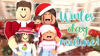 Winter Day Routine with Kids  Roblox Bloxburg Family Roleplay wvoices [upl. by Forsta]