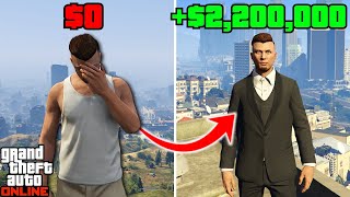 How to Make 2200000 Starting From Level 1 In GTA 5 Online Updated Beginner Solo Money Guide [upl. by Yate]