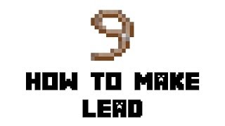 Minecraft How to Make Lead [upl. by Ainex622]