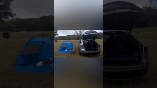 Tesla Model Y Camping ⛺️ tesla teslacamping adventure car camping travel music dance car [upl. by Cargian]