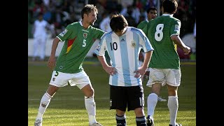 Bolivia vs Argentina 2010 CUP ELIMINATORIES [upl. by Amsirp464]