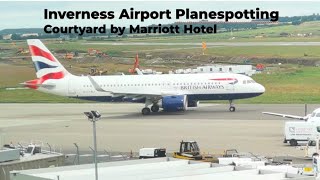 Inverness Airport Planespotting  Courtyard by Marriott [upl. by Ehrlich]