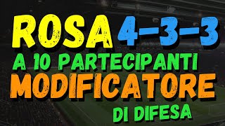 ROSA COMPLETA IDEALE PER IL FANTACALCIO 20242025 500 CREDITI 10 PARTECIPANTI E MODIFICATORE DIFESA [upl. by Nwadahs]