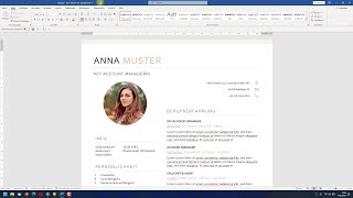 Lebenslauf schnell erstellen Einfache Gestaltung mit Vorlagen – WordTutorial [upl. by Eemla]