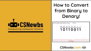 OLD Convert from Binary to Denary [upl. by Whitby]