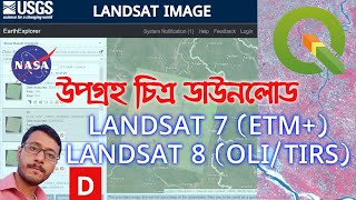 How to Download Landsat Image  USGS  Landsat 7 ETM Landsat 8  OLI TIRS  Earth Explorer  QGIS [upl. by Field]