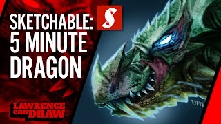 How to draw a dragon head in Sketchable on Surface Pro in 5 minutes [upl. by Eimmit]