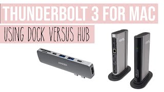 THUNDERBOLT 3 DOCK vs HUB HONEST REVIEW  Plugable Dock with Display Port vs Anker USBC Hub [upl. by Norehc]