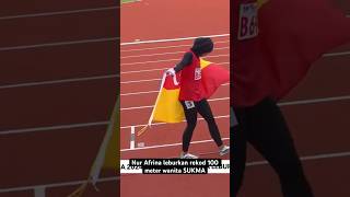 Nur Afrina leburkan rekod 100 meter wanita SUKMA [upl. by Inoy]