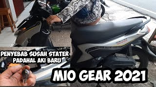 Posisi aki mio Gear 2021 dan penyebab tidak bisa di starter [upl. by Rana951]