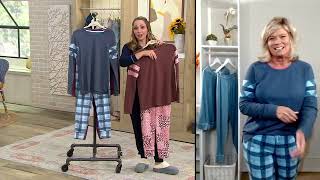 Cuddl Duds Comfortwear Raglan Top amp Jogger Lounge Set on QVC [upl. by Ocsicnarf]