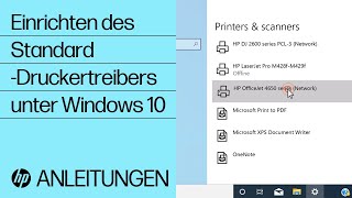 Einrichten des StandardDruckertreibers unter Windows 10 [upl. by Dutch]