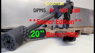 Crosman DPMS R1 review 20quot Barrel Swap  Sniper Edition  FULL AUTO [upl. by Letsyrk]