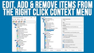 Edit Add and Remove Items from the Windows Right Click Context Menu [upl. by Naihtniroc]