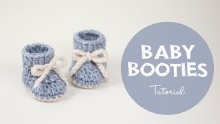 How To Make a Cute and Easy Baby Booties  Winter Snowflake  Croby Patterns [upl. by Gauthier]