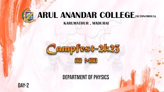 Ad Mad Departmant of  PHYSICS  Arul Anandar College Karumathur [upl. by Paapanen93]