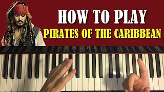 HOW TO PLAY  Pirates Of The Caribbean Theme Piano Tutorial Lesson [upl. by Hendry]