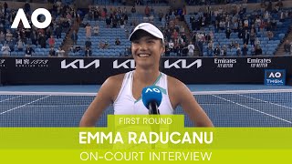 Emma Raducanu OnCourt Interview 1R  Australian Open 2022 [upl. by Sivrup]