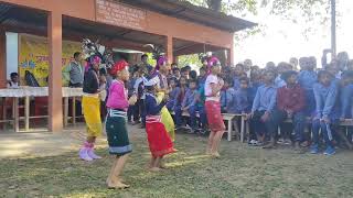 Garo Students at Community Festival  Garo Dance  Bijuli Sifung [upl. by Louanna444]