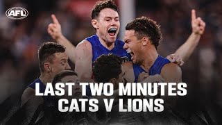 Last Two Minutes Geelong v Brisbane  Preliminary Final 2024  AFL [upl. by Sesiom357]