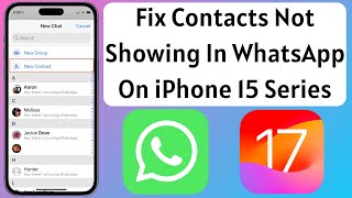 How To Fix Saved Contacts Not Showing Up On iPhone [upl. by Norval987]