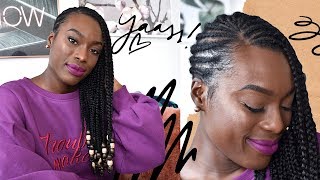 LEMONADE BRAIDS  tuto coiffure de tresses africaines plaquées [upl. by Damle385]